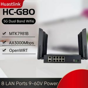 HC-G80MTK7981 MTK7981B openwrt wifi6 router 8 Lan port router 8 port gigabit router 10 port router